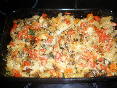 Überbackene Gemüse Nudeln Rezept