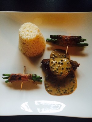 Rinderfilet Steak mit Pfefferrahmsauce Rezept