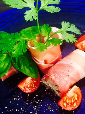 Basilikum Creme im Prosciuttomantel Rezept