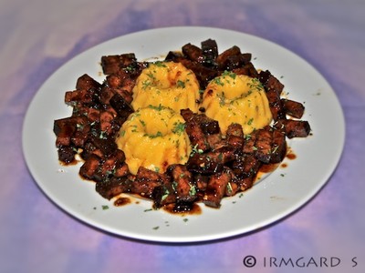 Räuchertofu mit Polenta Rezept