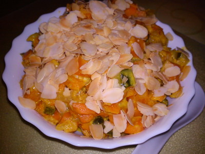 Batate/Süßkartoffel mit gerösteten Mandeln Rezept